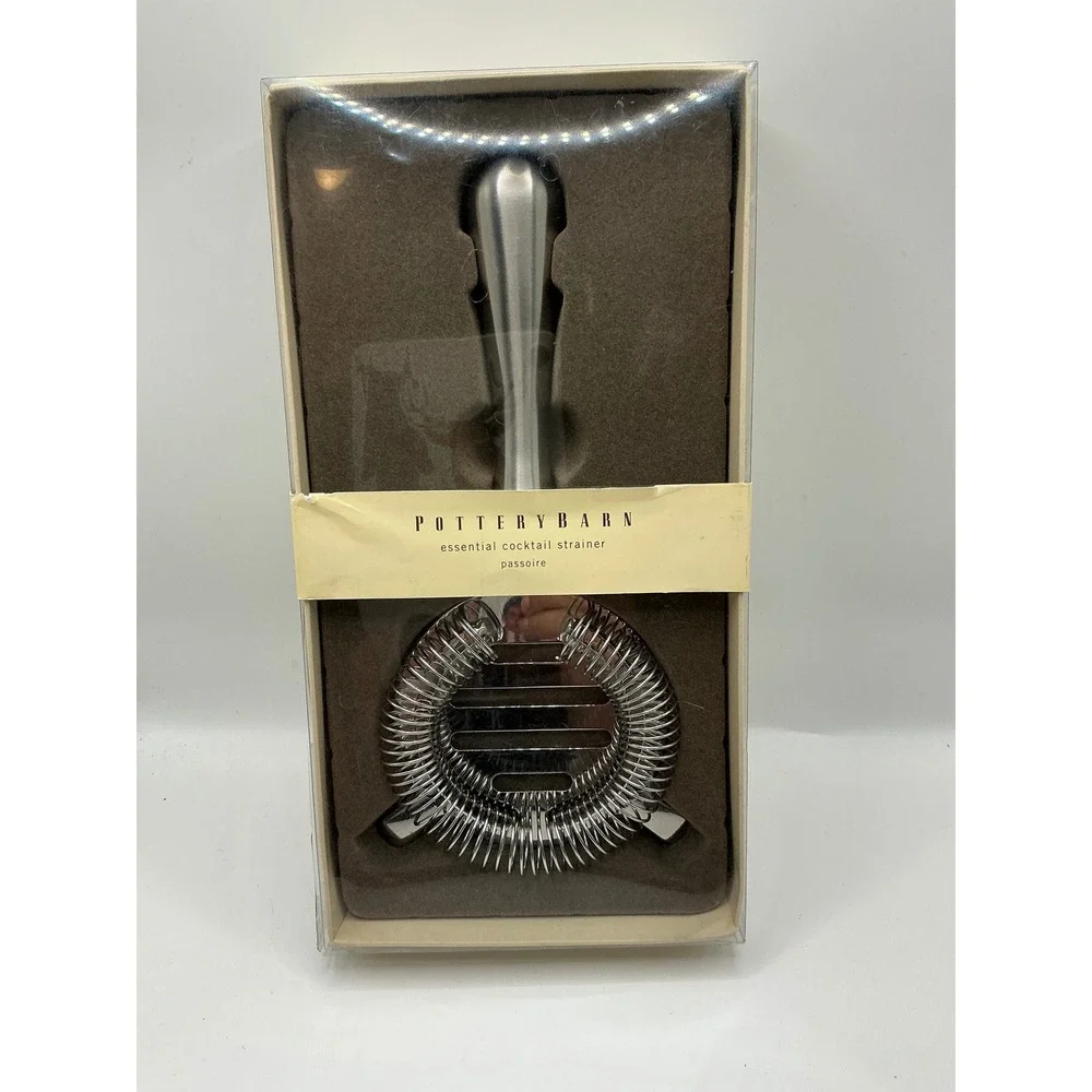 Pottery Barn Essential Cocktail Strainer Stainless Steel Hawthorne Bar Tool